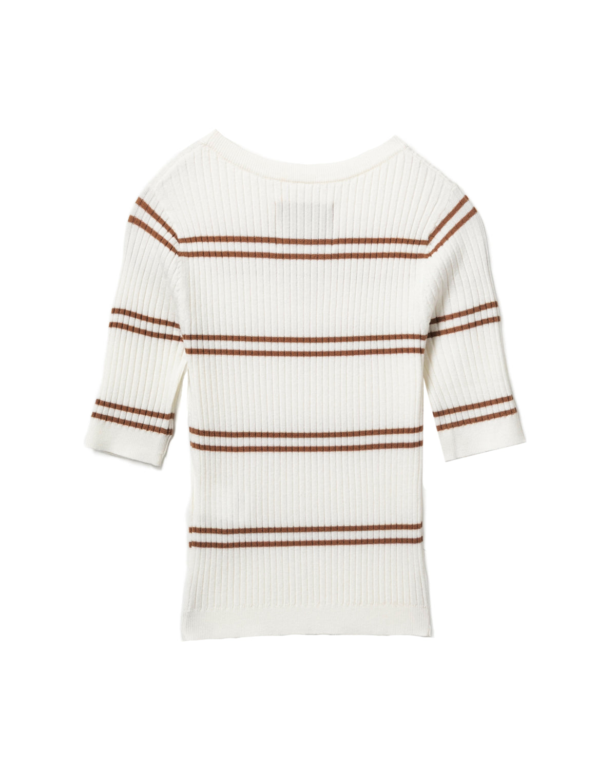 Stripe ribbed knit top