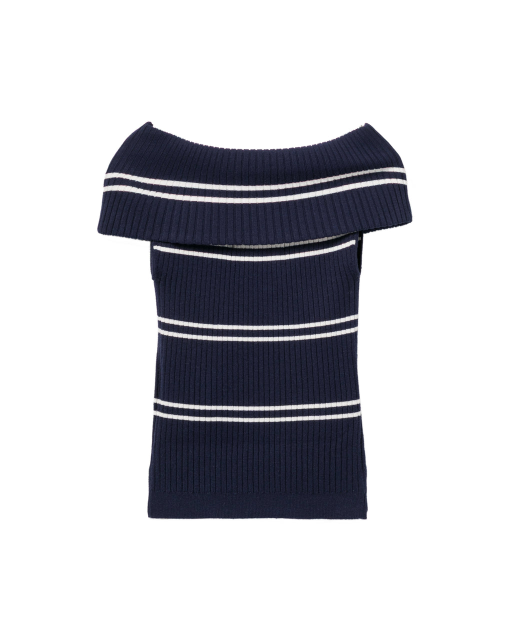 Off-shoulder striped top