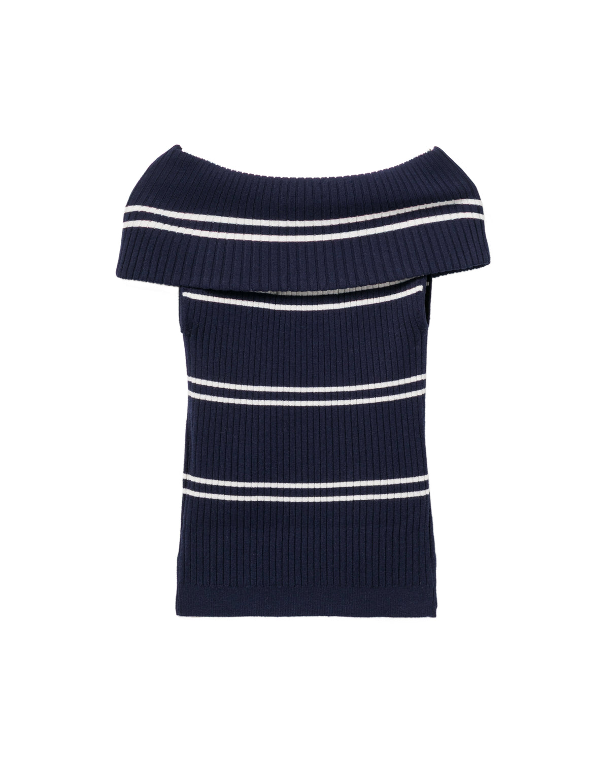 Off-shoulder striped top