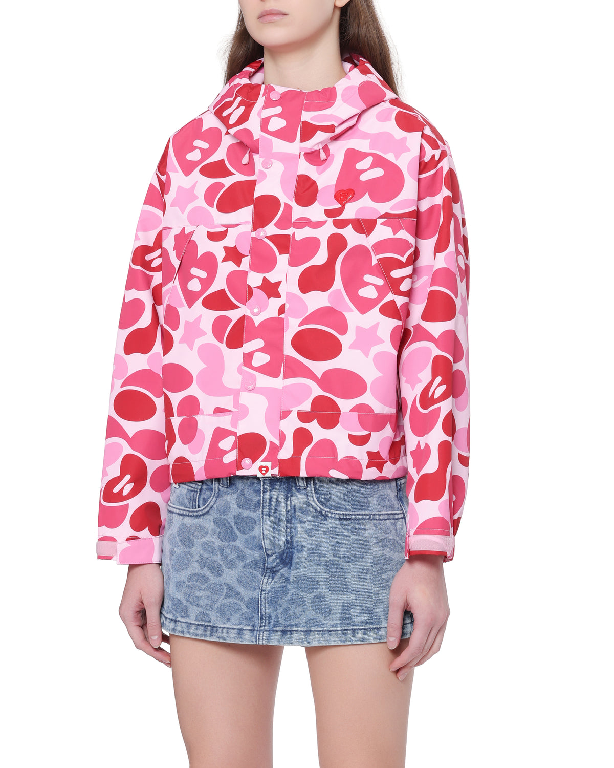 Printed hooded jacket