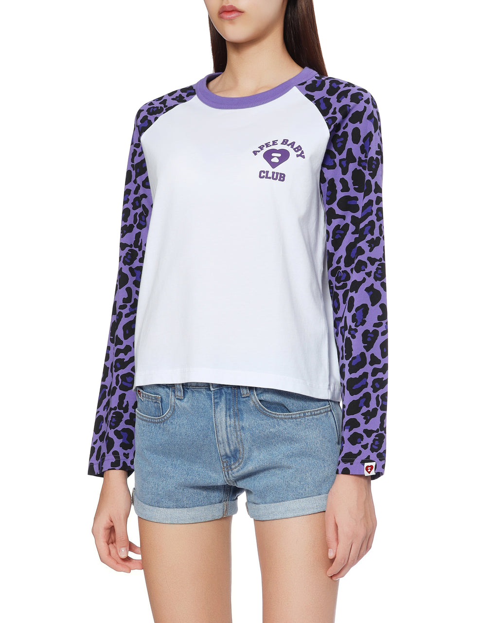 Leopard-sleeve tee