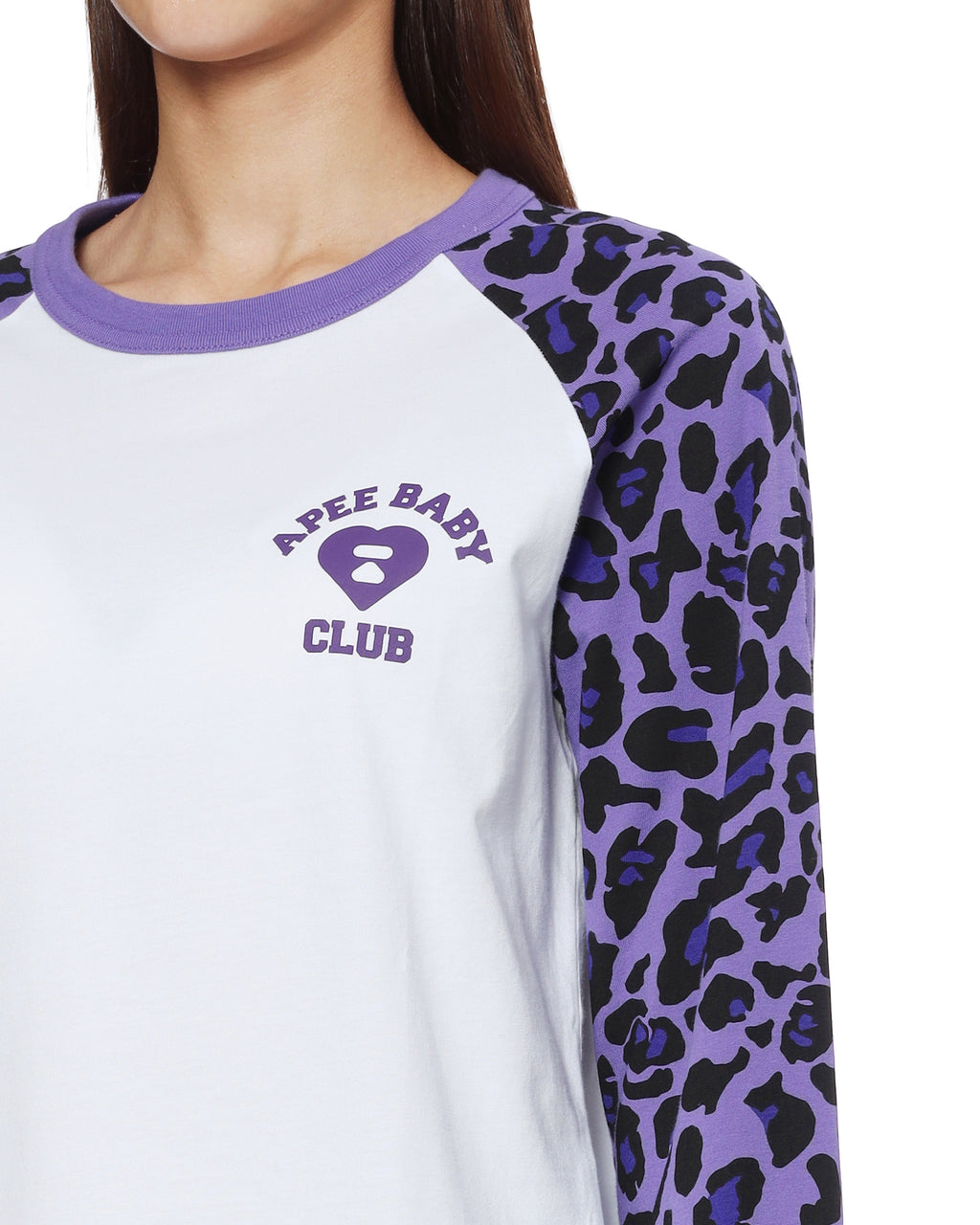 Leopard-sleeve tee