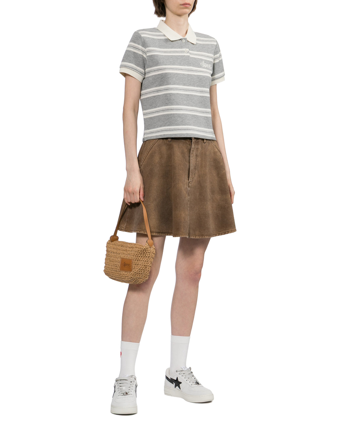 Striped polo shirt