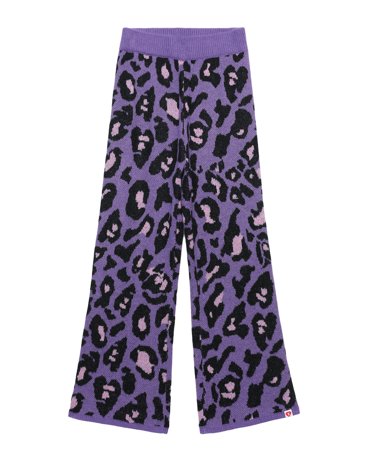 Leopard knit pants