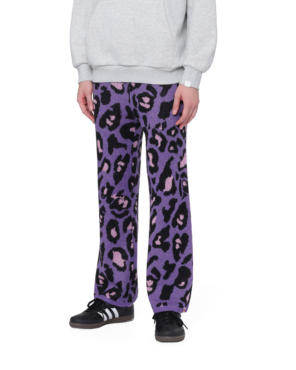 Leopard knit pants
