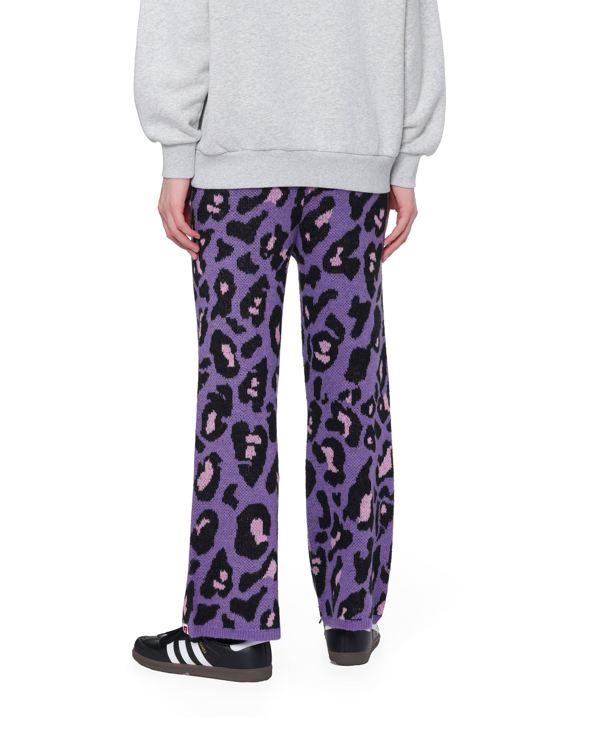 Leopard knit pants