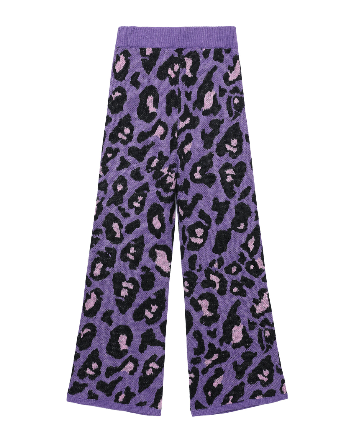 Leopard knit pants