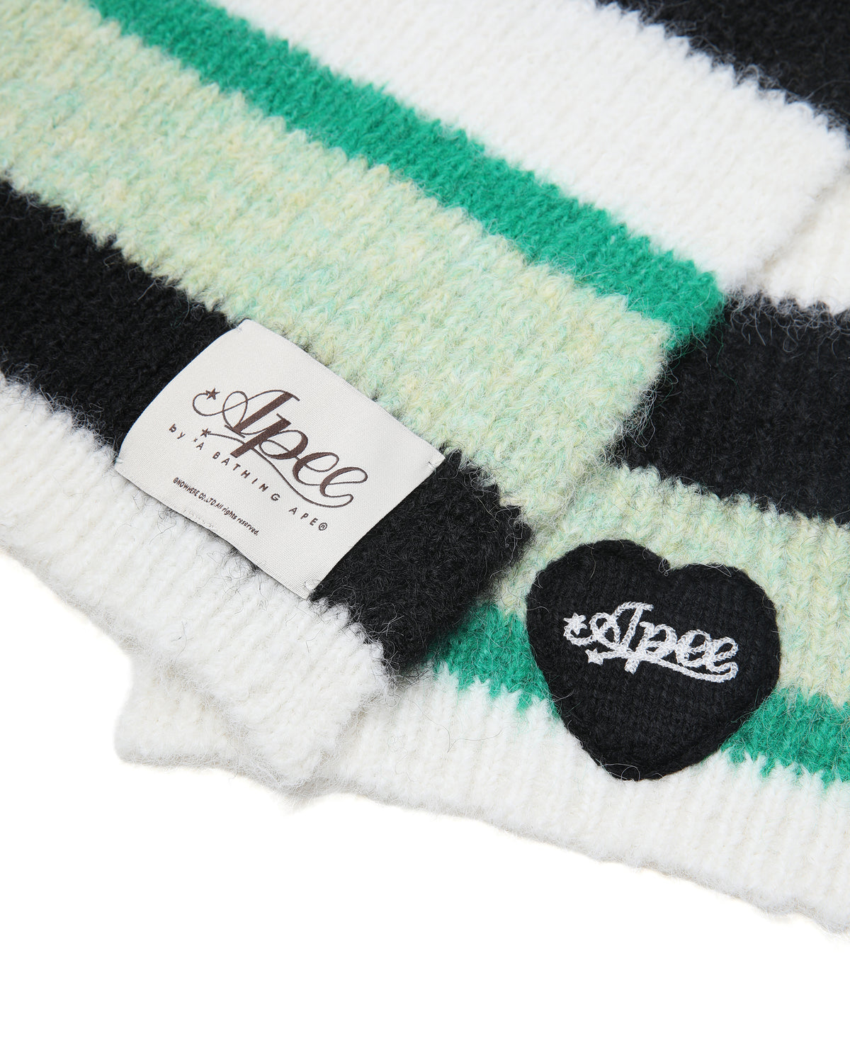 Striped knit scarf