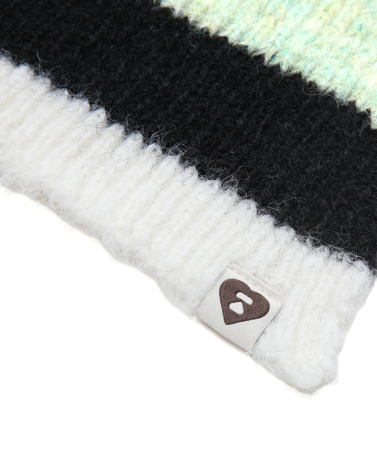 Striped knit scarf