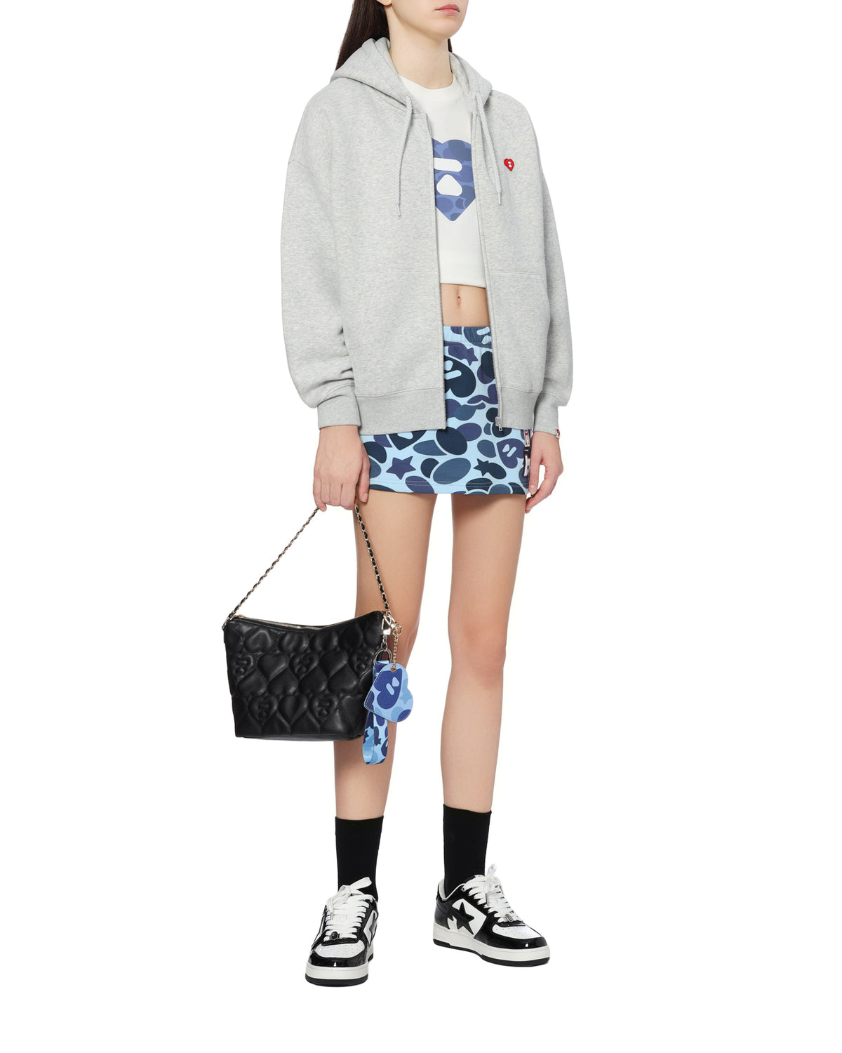 Printed mini skirt