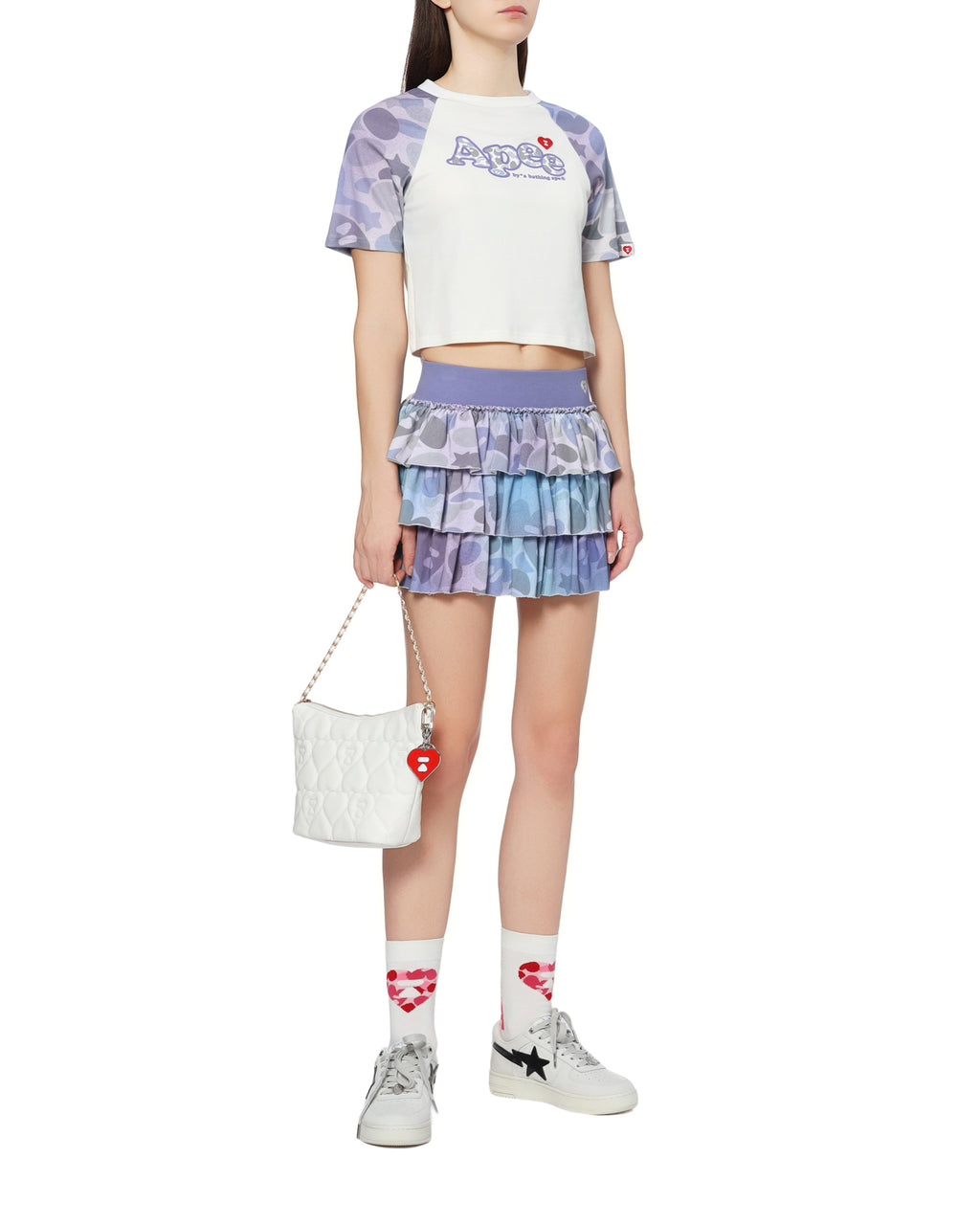 Ruffled mini skirt