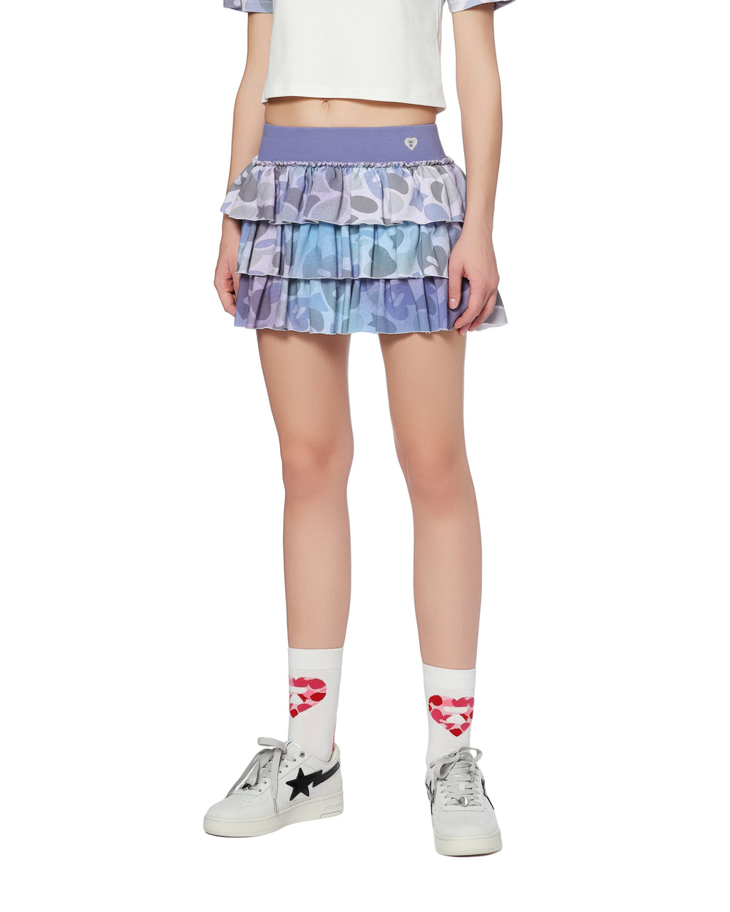 Ruffled mini skirt