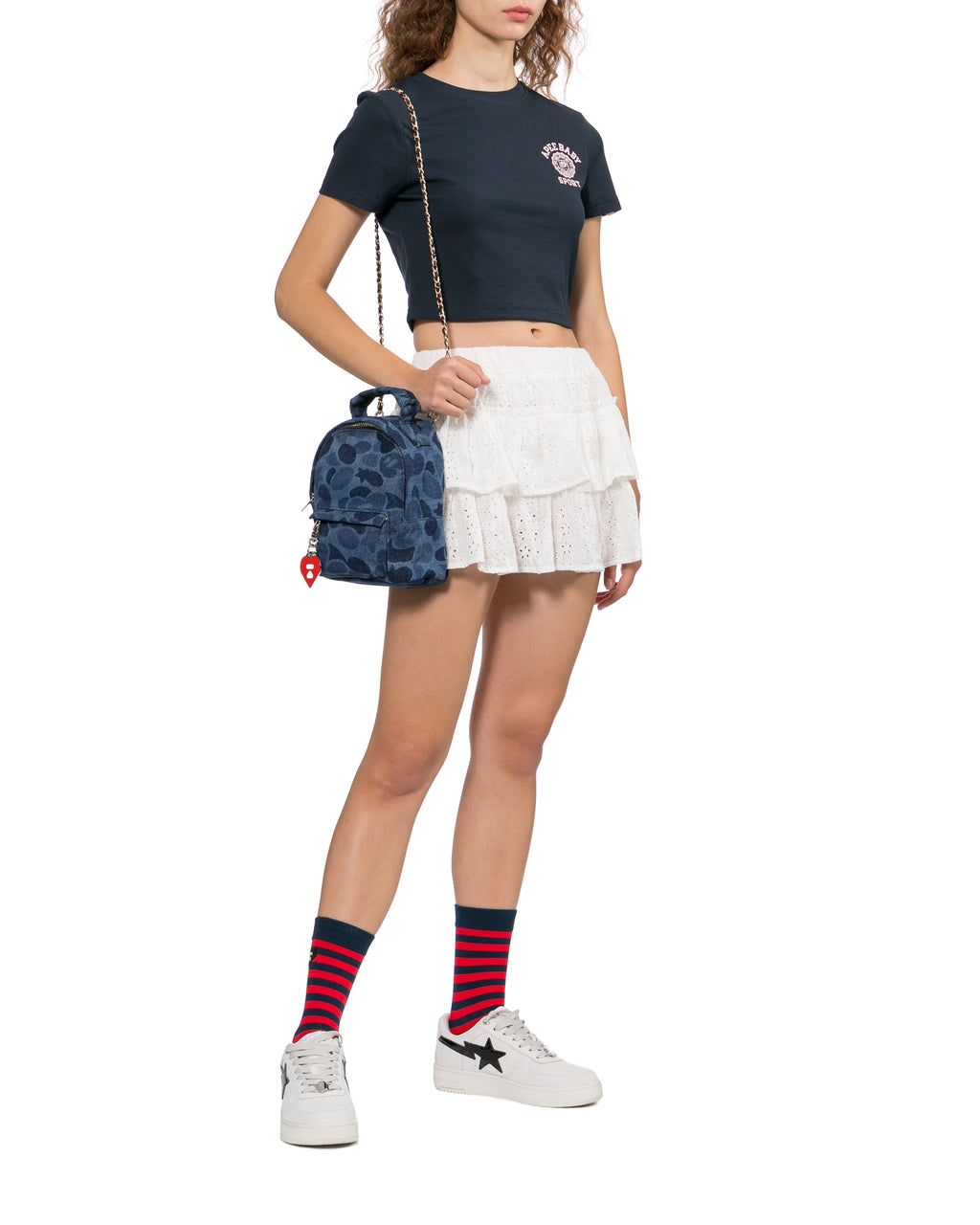 Ruffled mini skirt