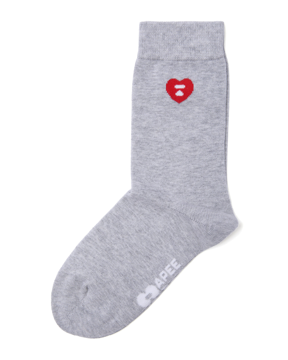 Heart motif socks