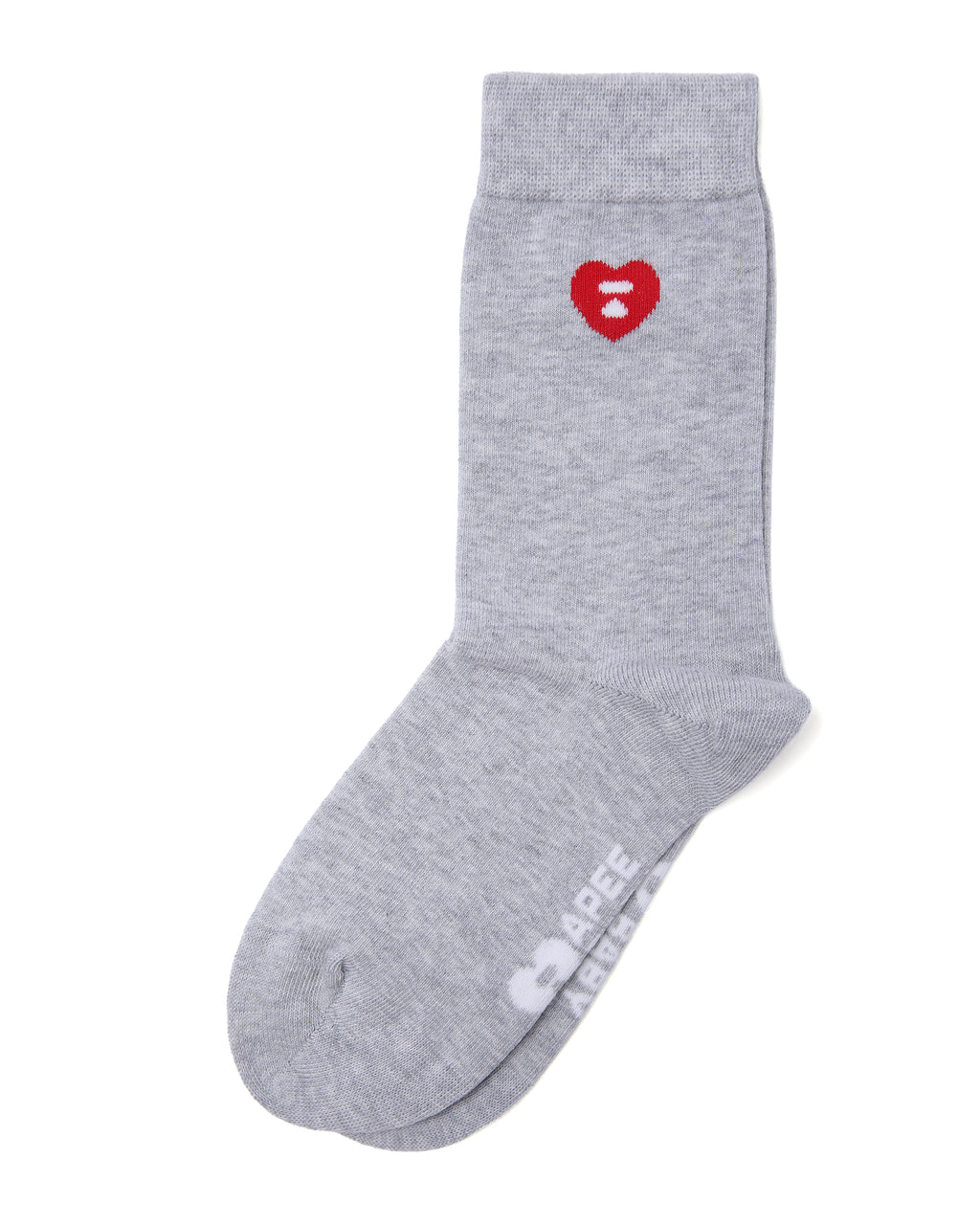Heart motif socks