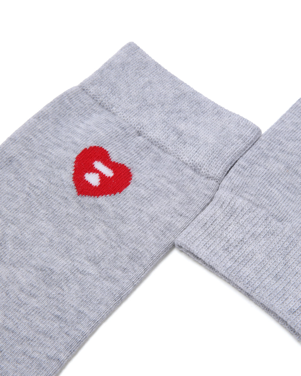 Heart motif socks