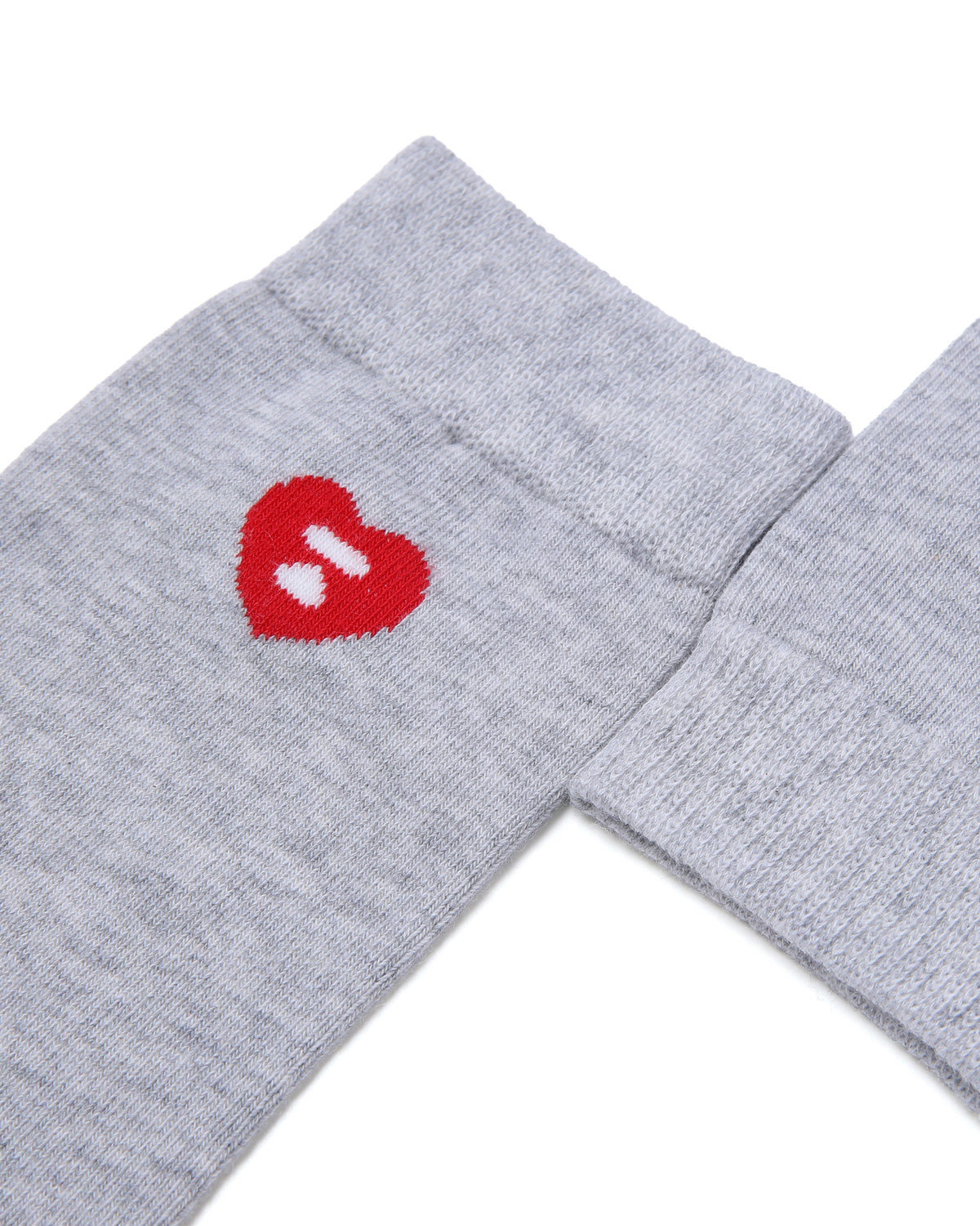 Heart motif socks