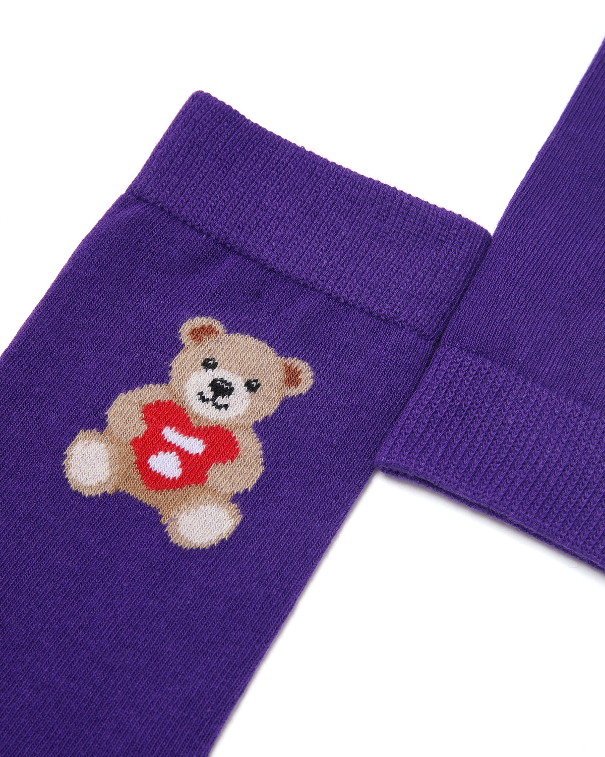 Bear embroidered socks