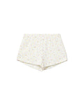 Heart badge floral print shorts