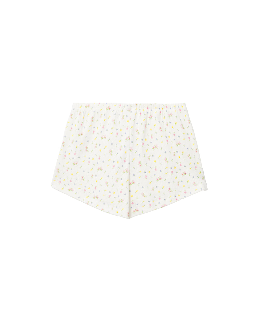 Heart badge floral print shorts