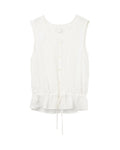 Sleeveless button-front top