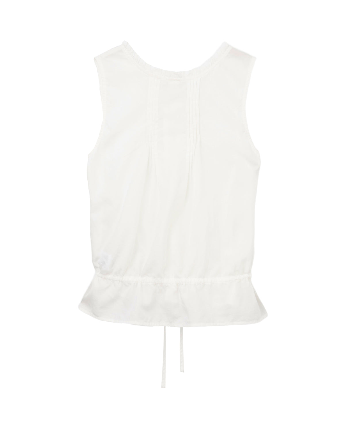 Sleeveless button-front top