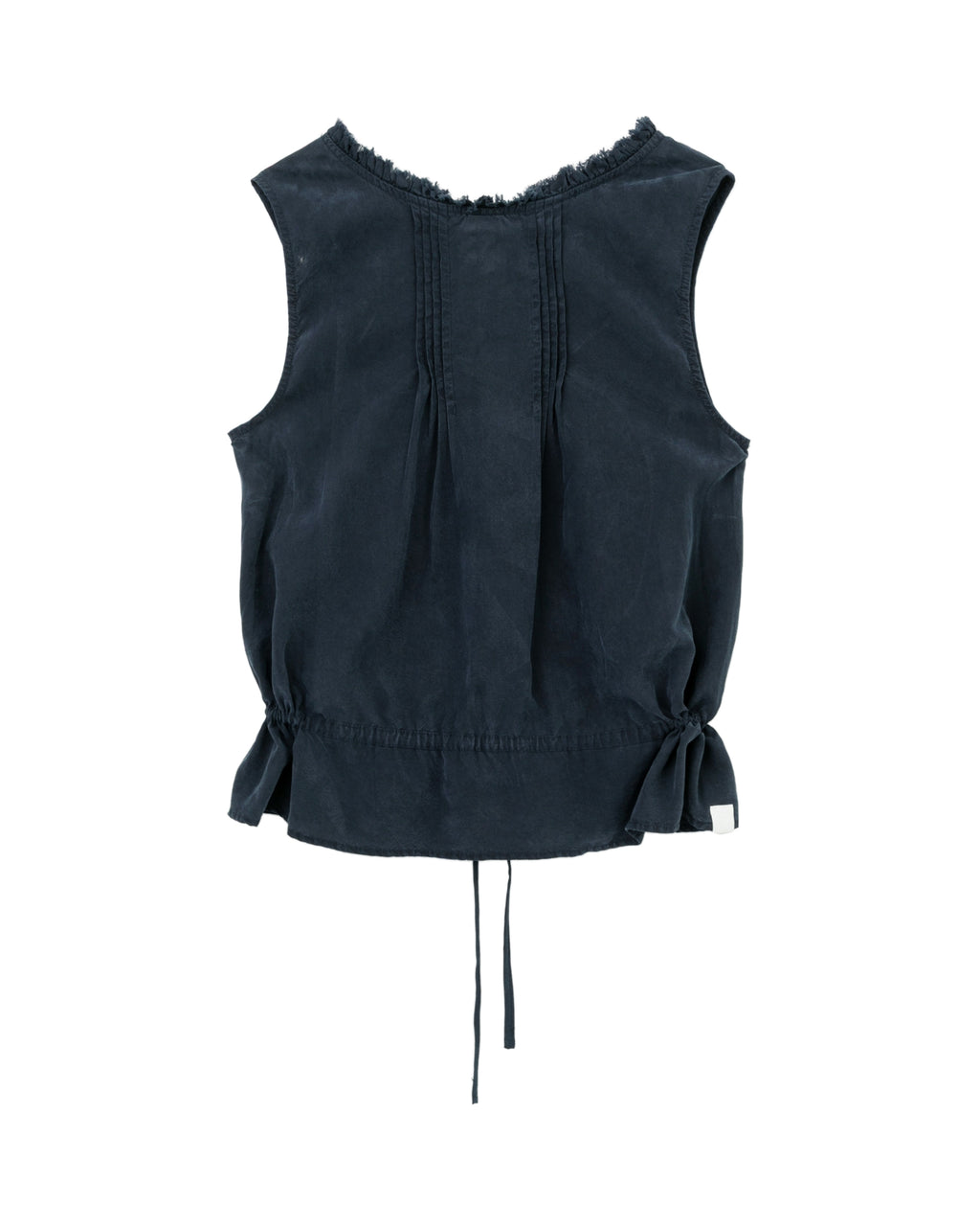 Sleeveless button-front top