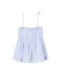 Heart badge woven stripe cami top