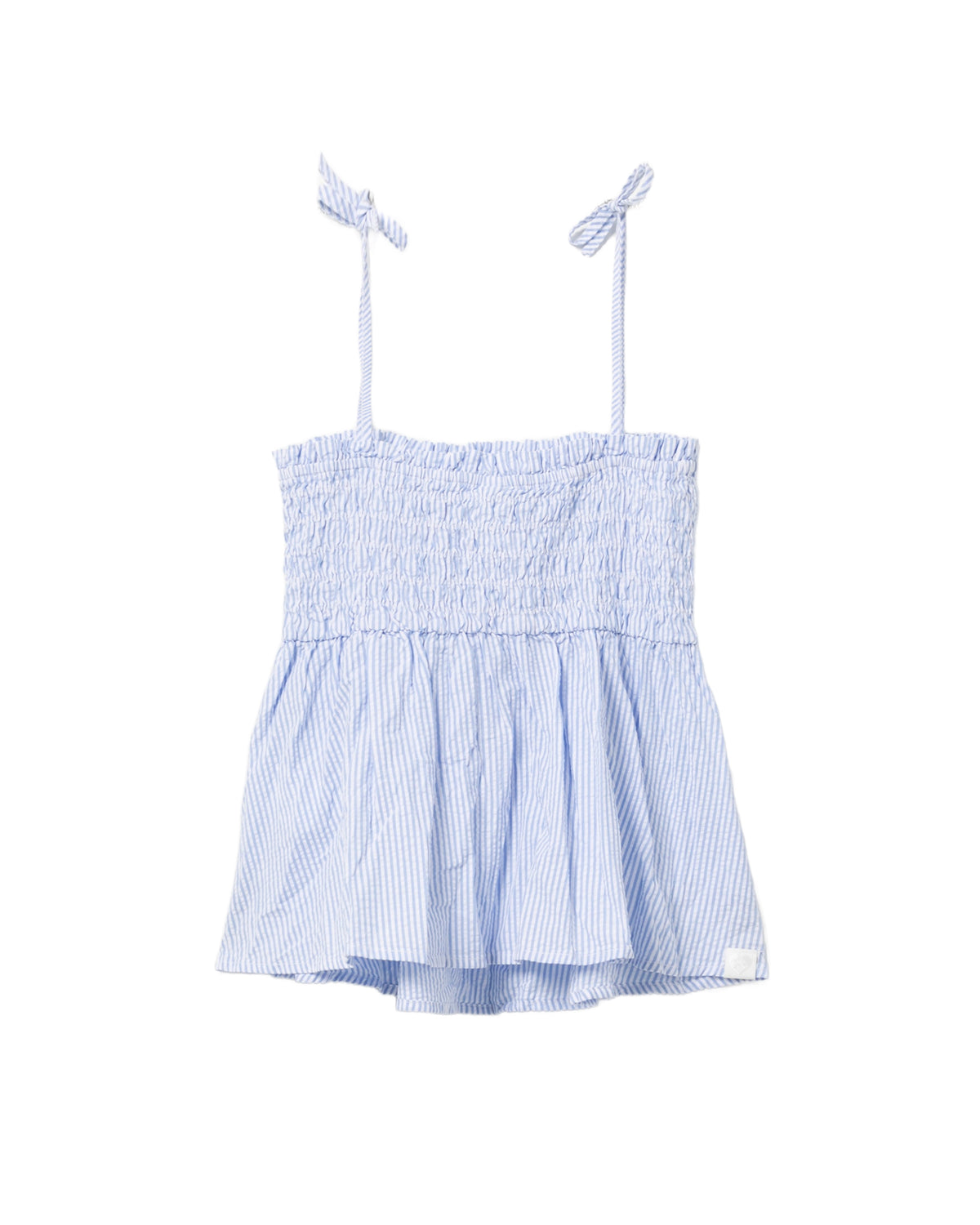 Heart badge woven stripe cami top
