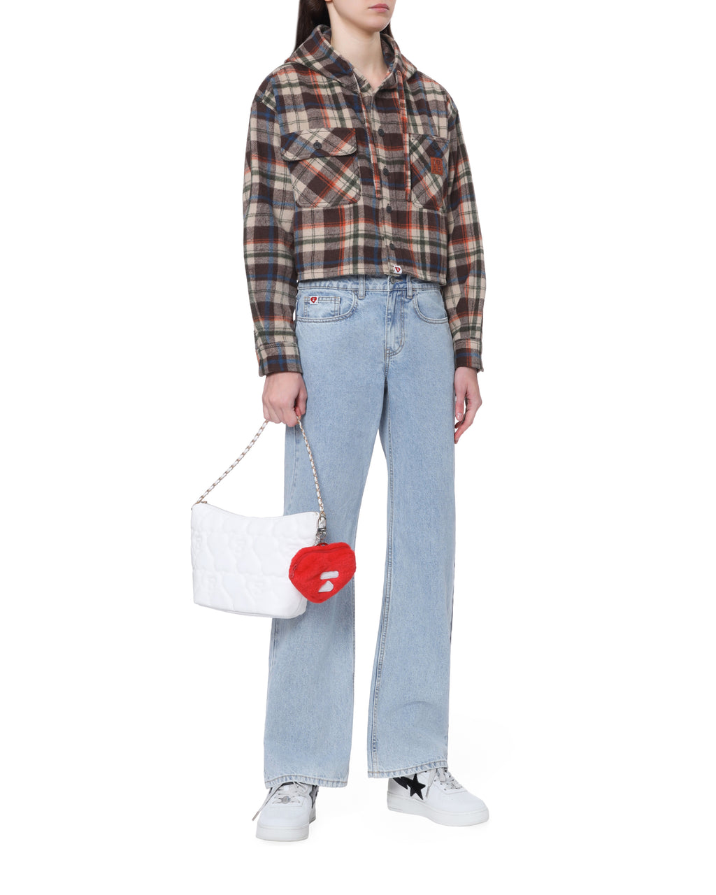 Plaid hooded jacket