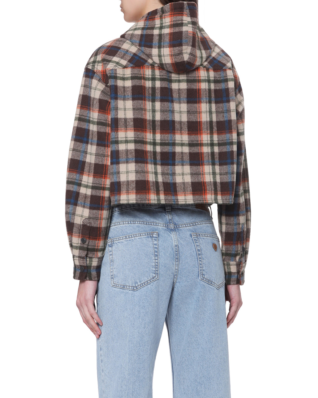 Plaid hooded jacket