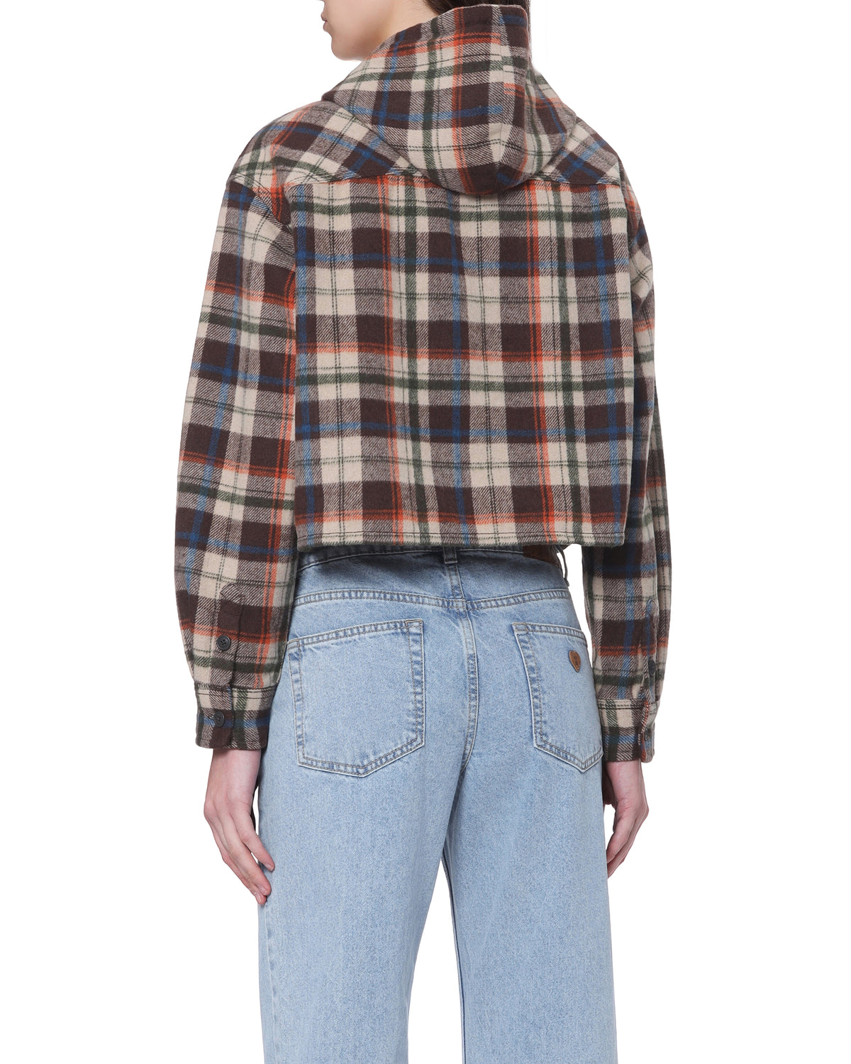 Plaid hooded jacket