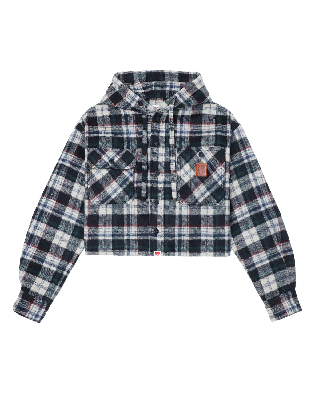 Plaid hooded jacket