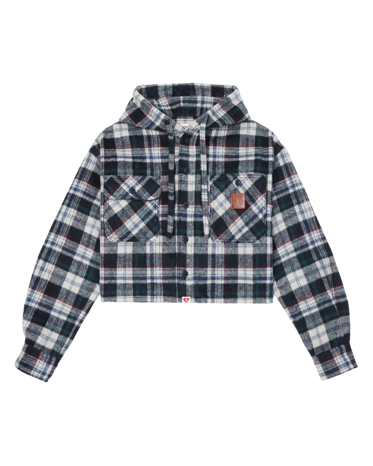 Plaid hooded jacket
