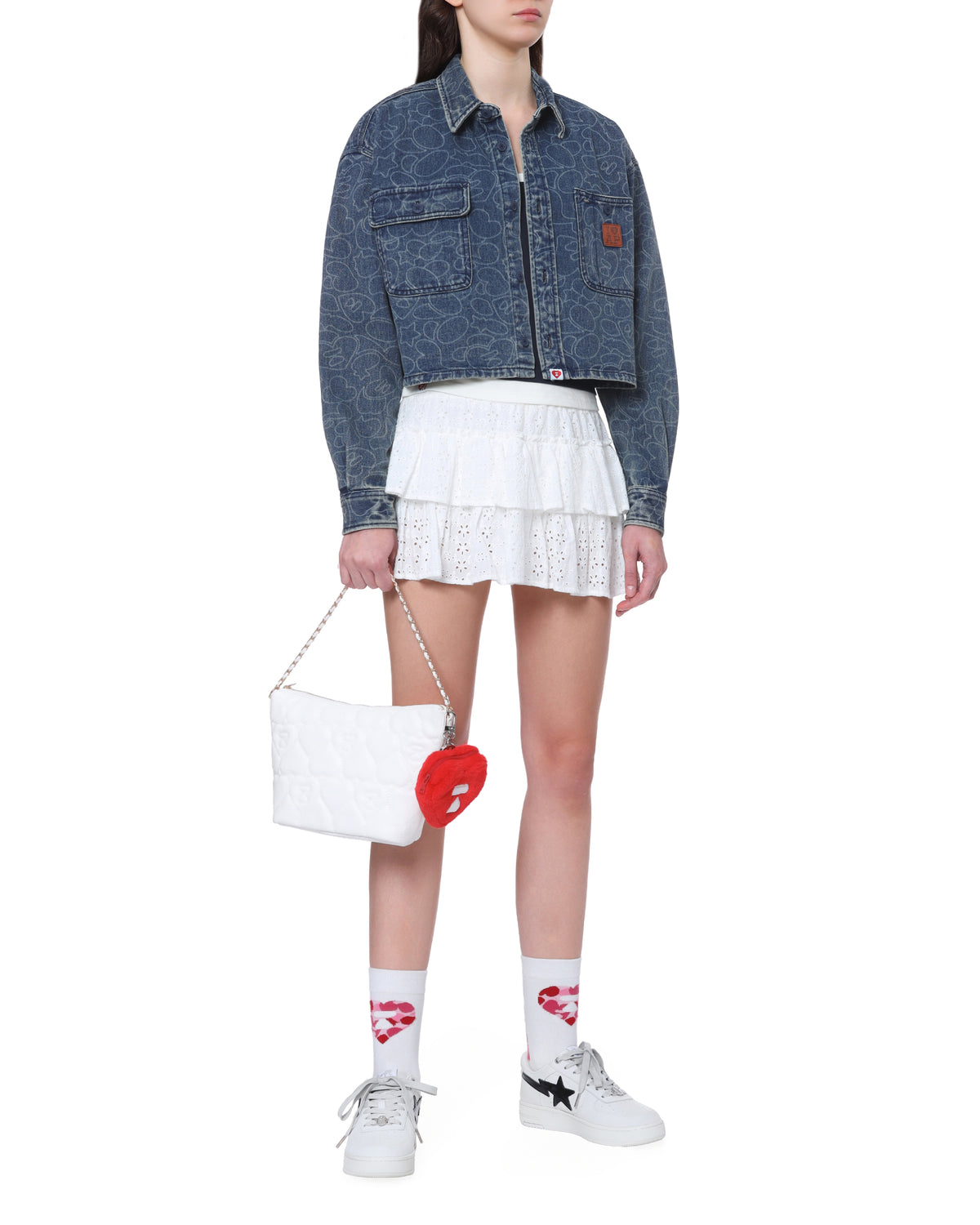 Printed denim jacket