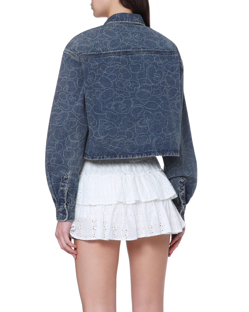 Printed denim jacket
