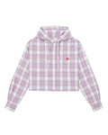 Plaid hooded top