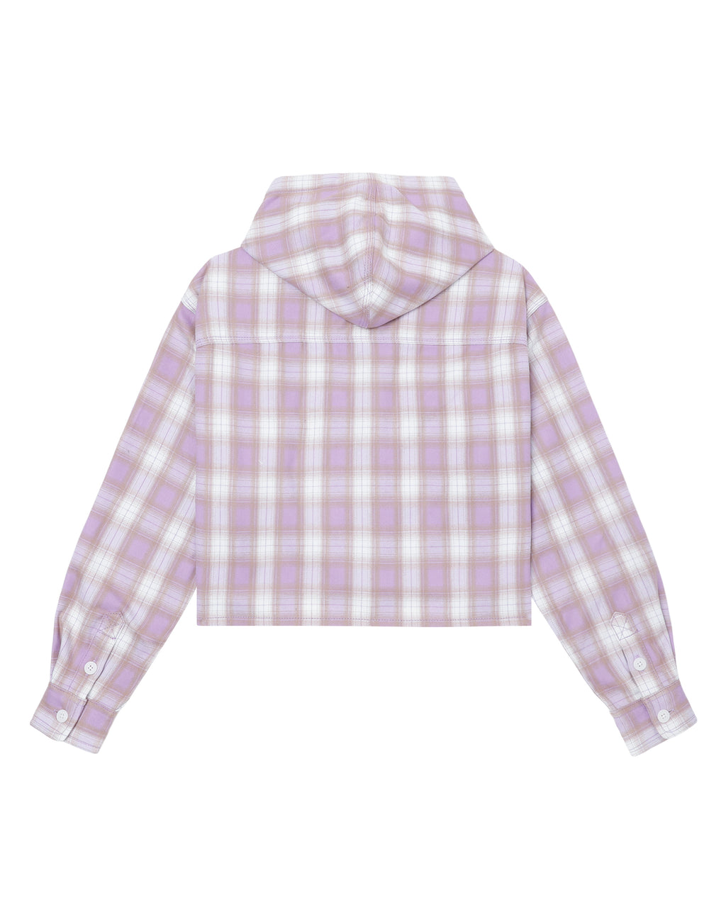 Plaid hooded top