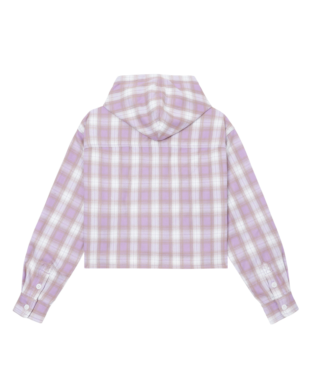 Plaid hooded top