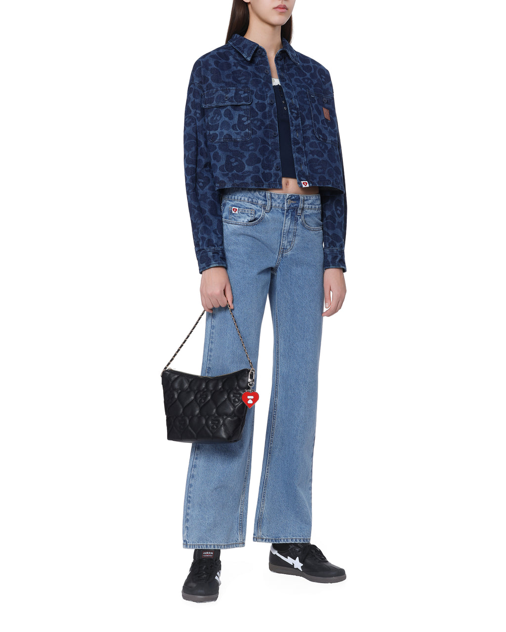 Leopard denim jacket