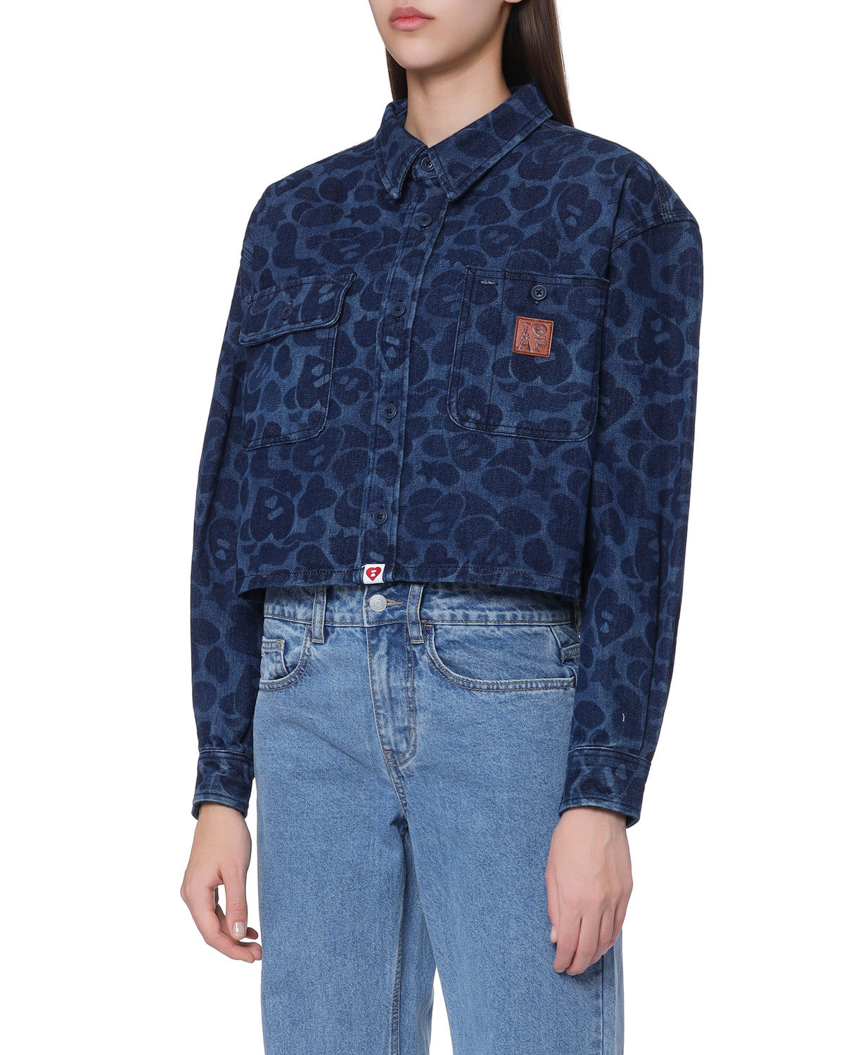 Leopard denim jacket