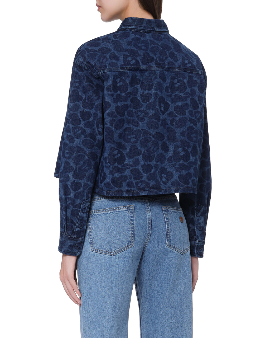 Leopard denim jacket
