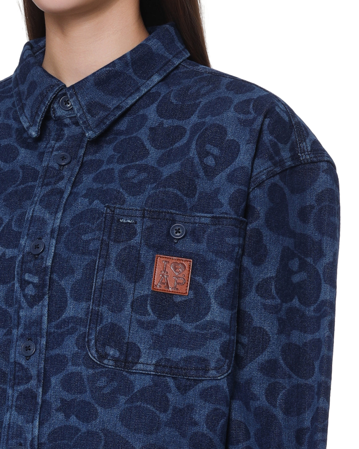 Leopard denim jacket
