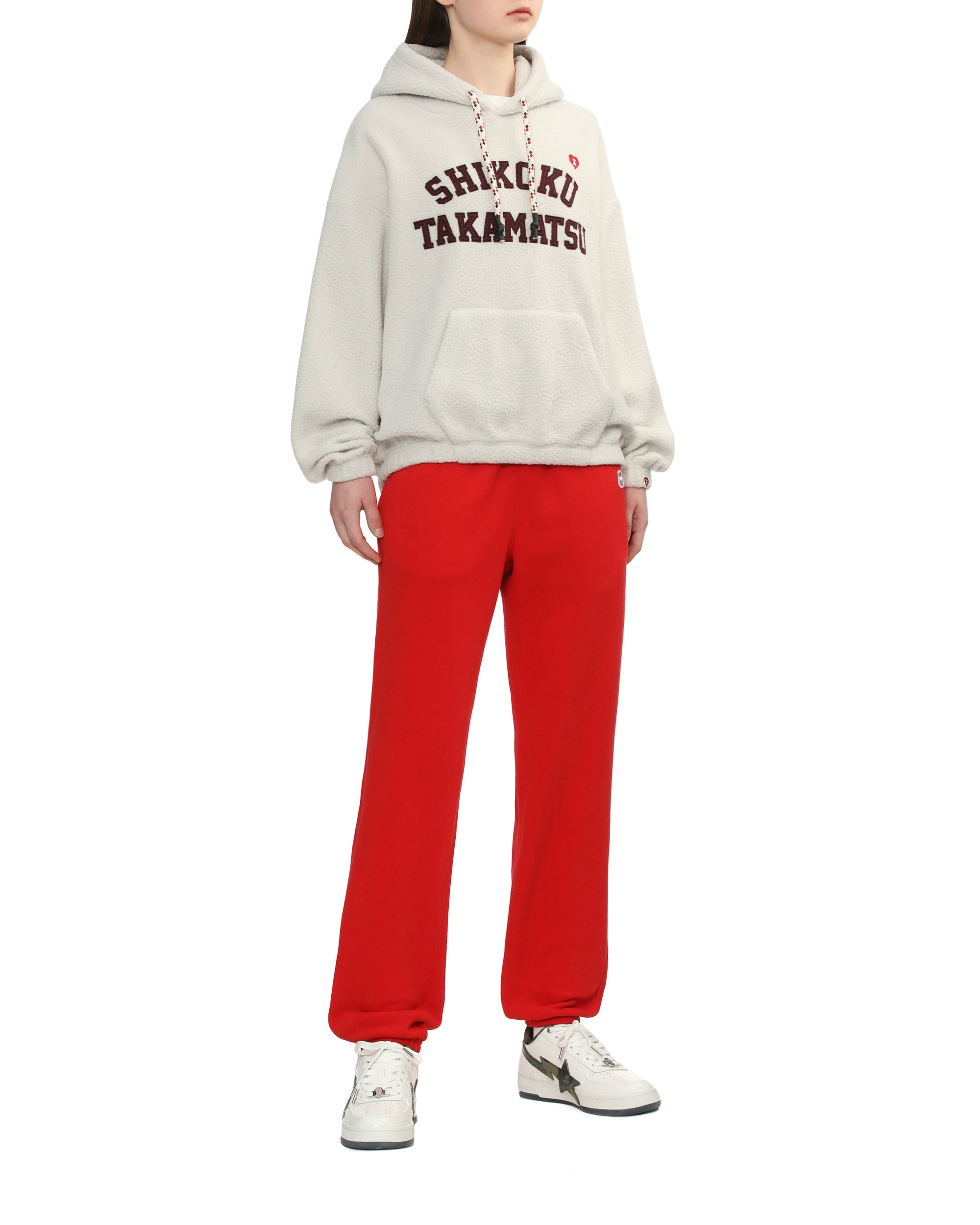 Embroidered fleece hoodie