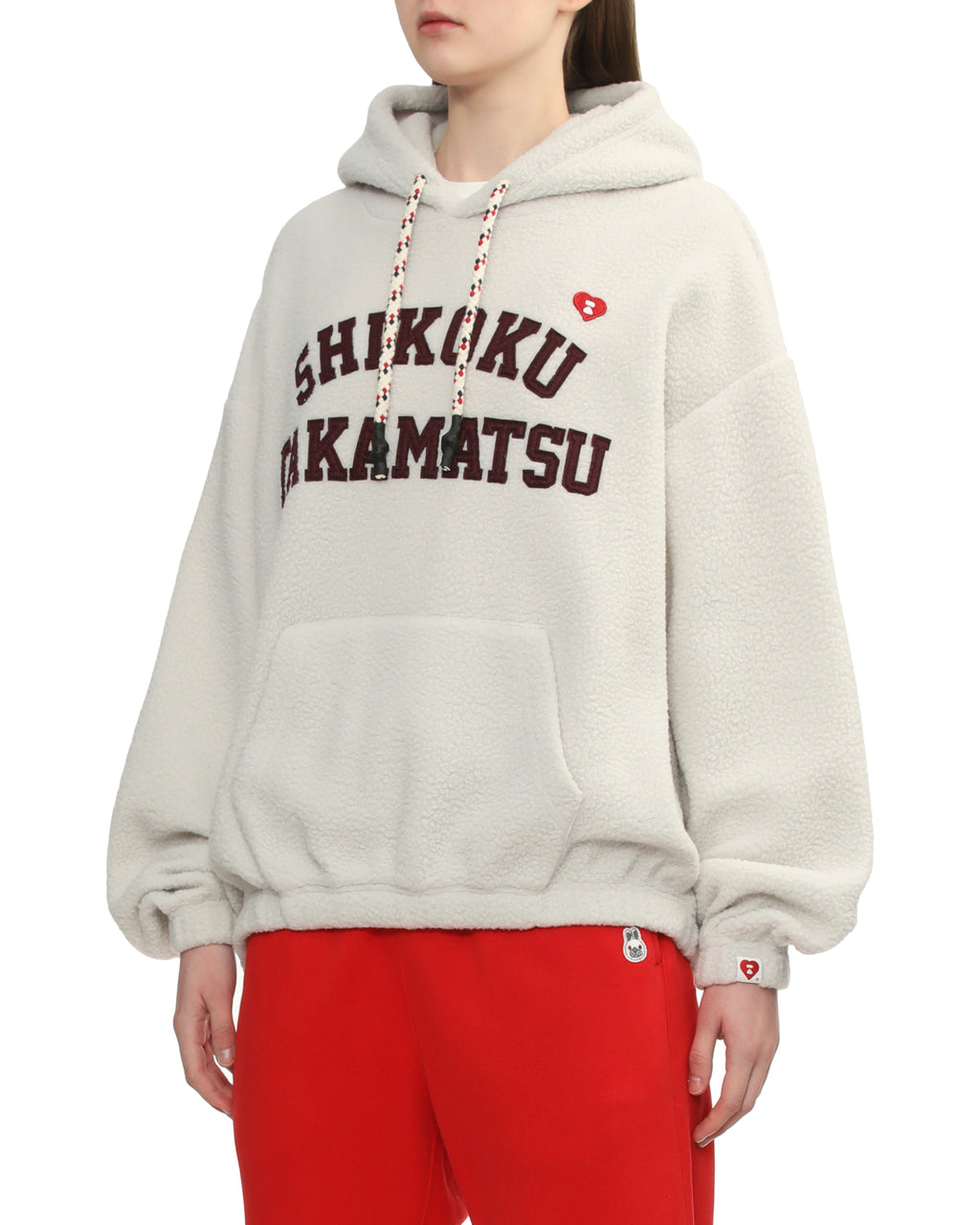 Embroidered fleece hoodie