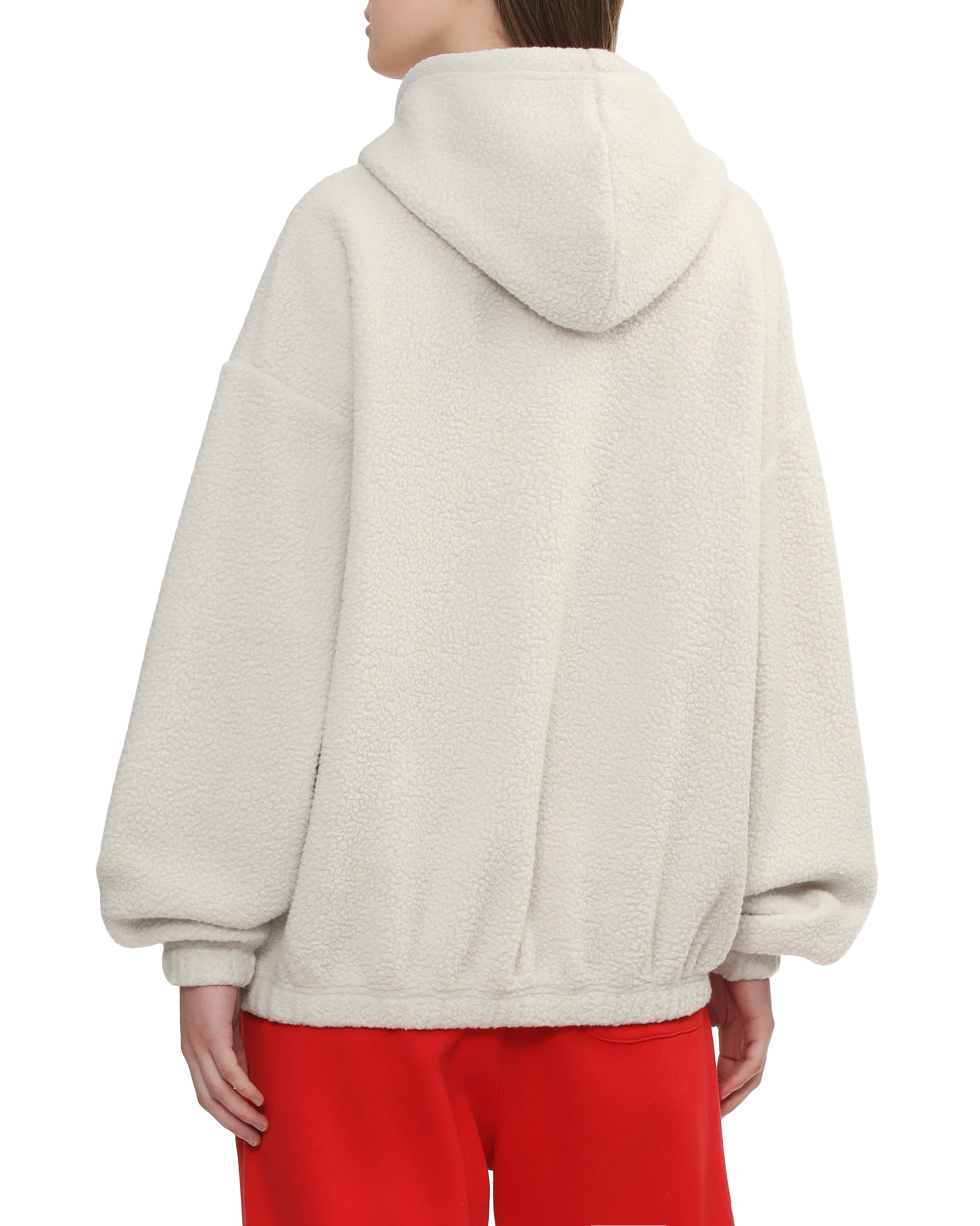 Embroidered fleece hoodie