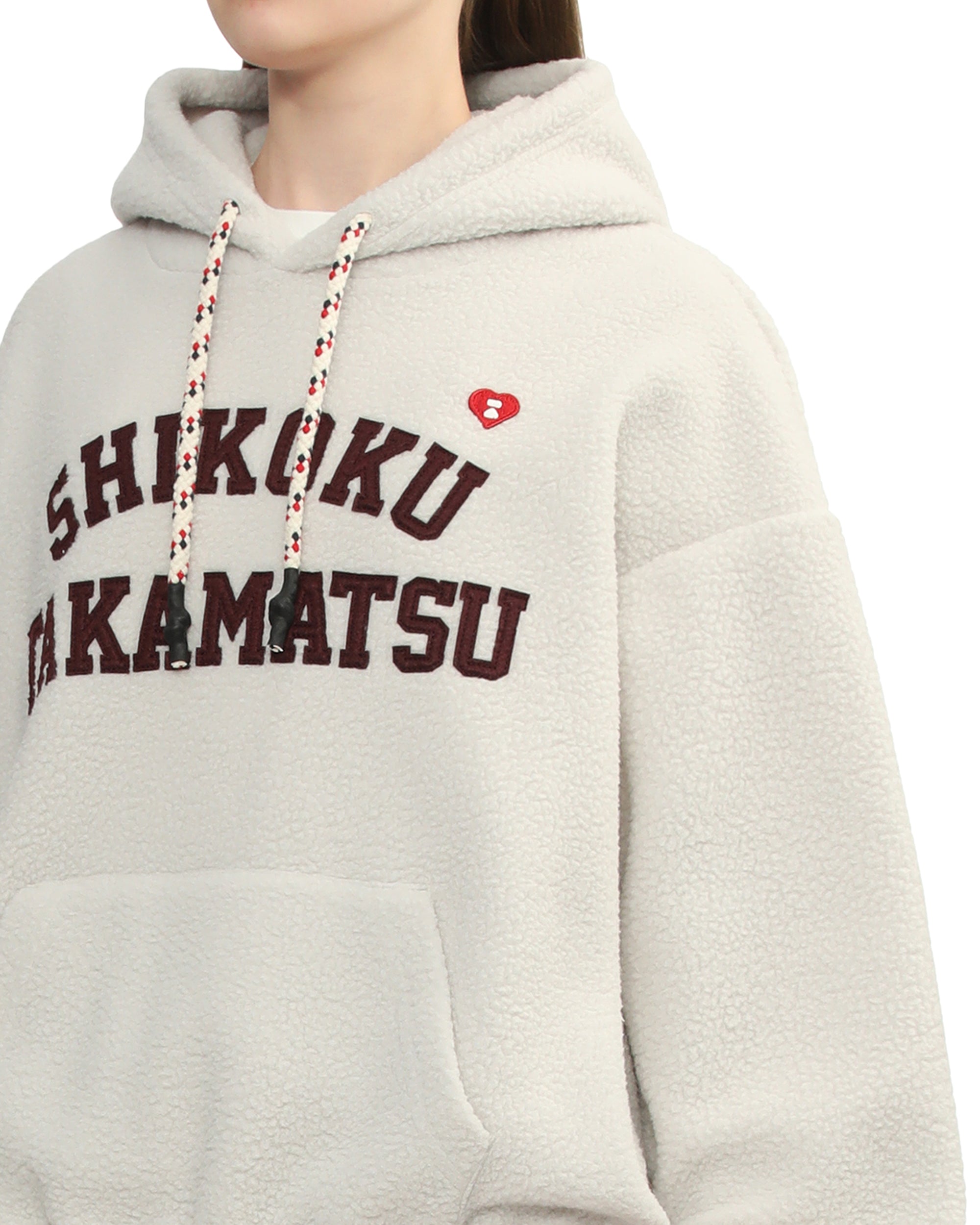 Embroidered fleece hoodie