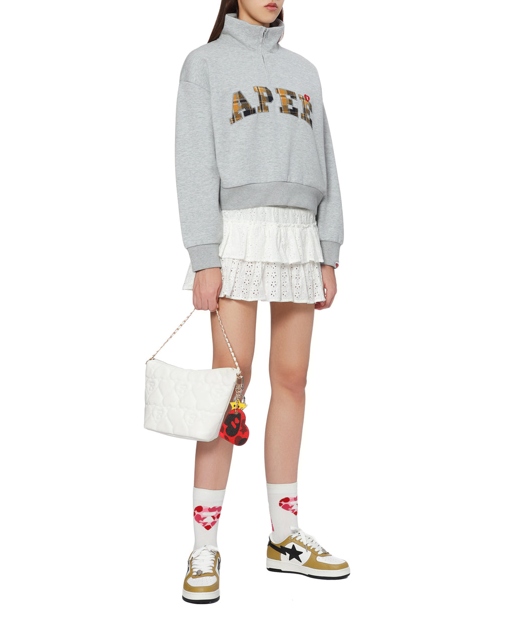 Half zip-up sweatshirt