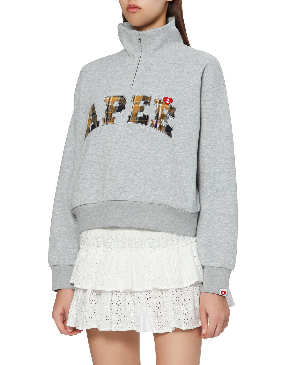 Half zip-up sweatshirt
