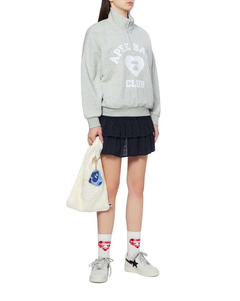 Half zip-up sweatshirt